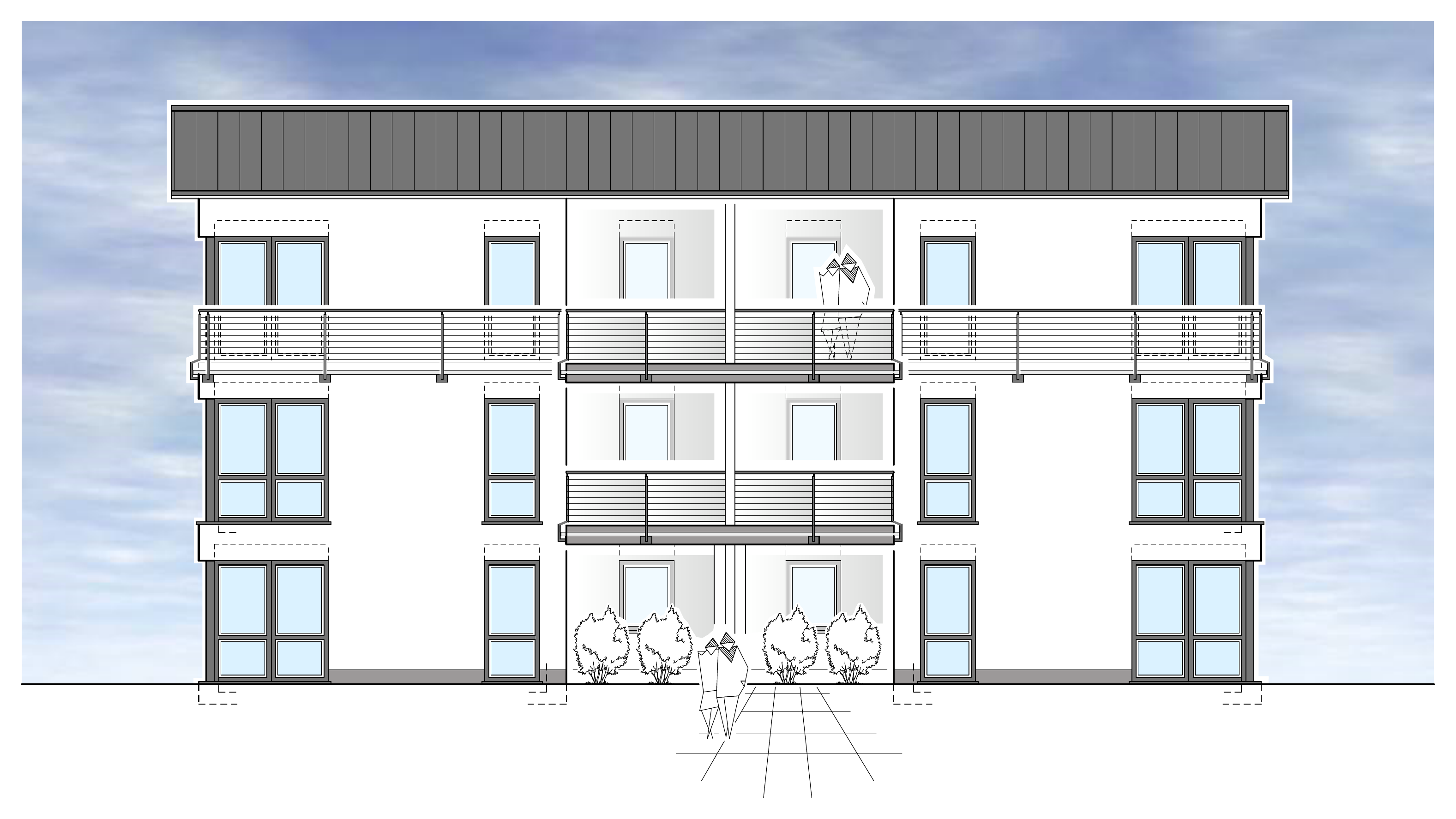 Architektenplanung — Vorderansicht