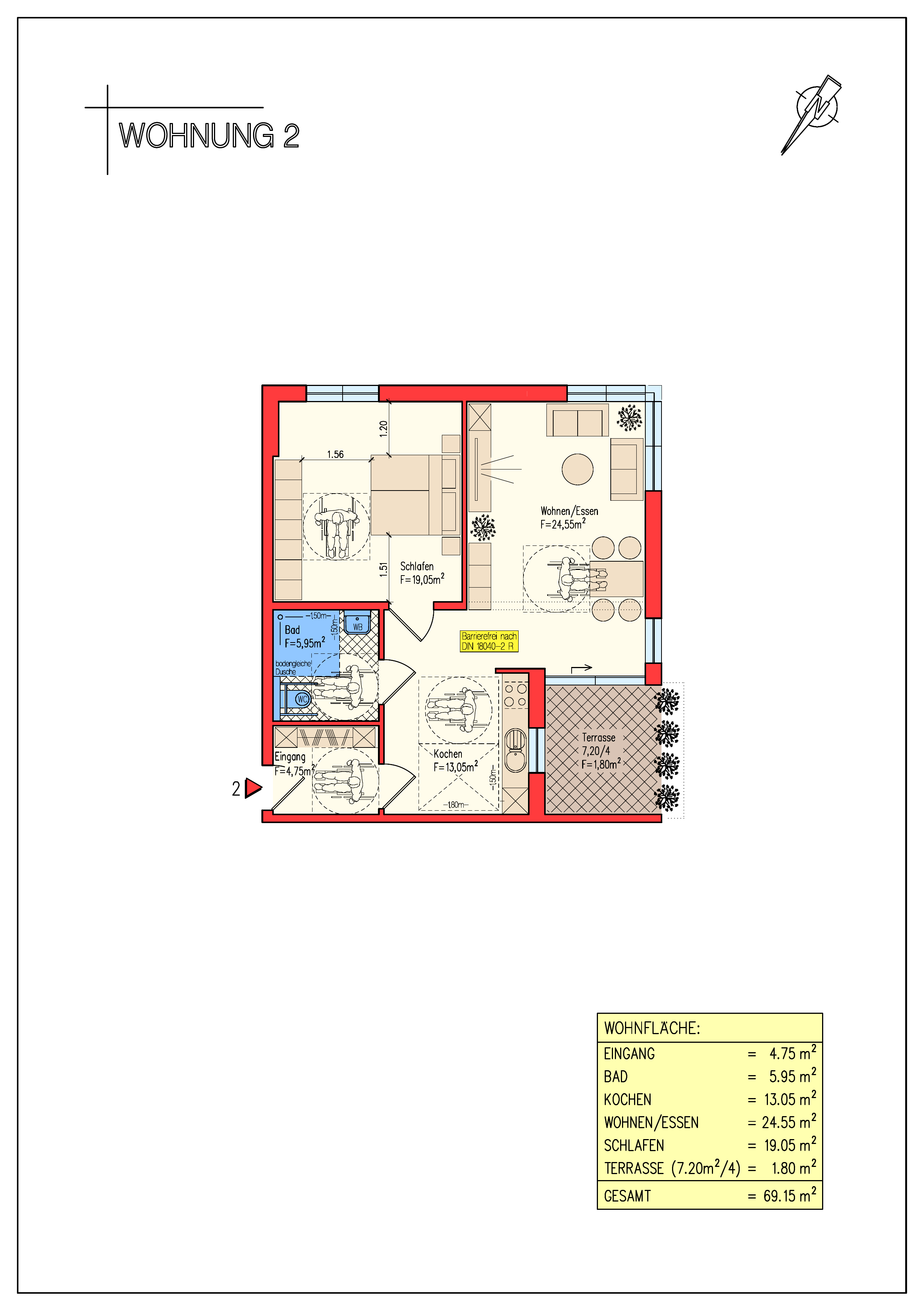 Grundriss Wohnung 2