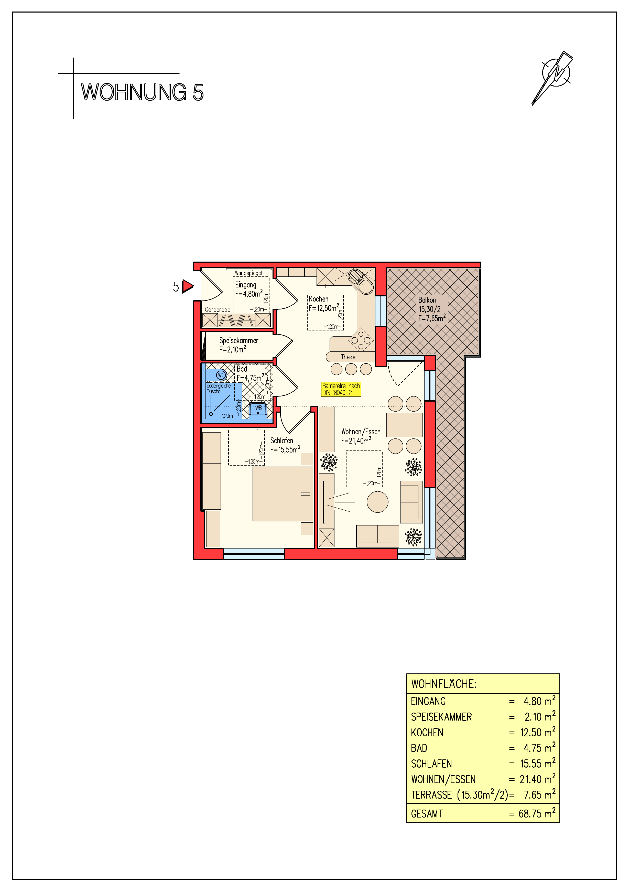 Grundriss Wohnung 5