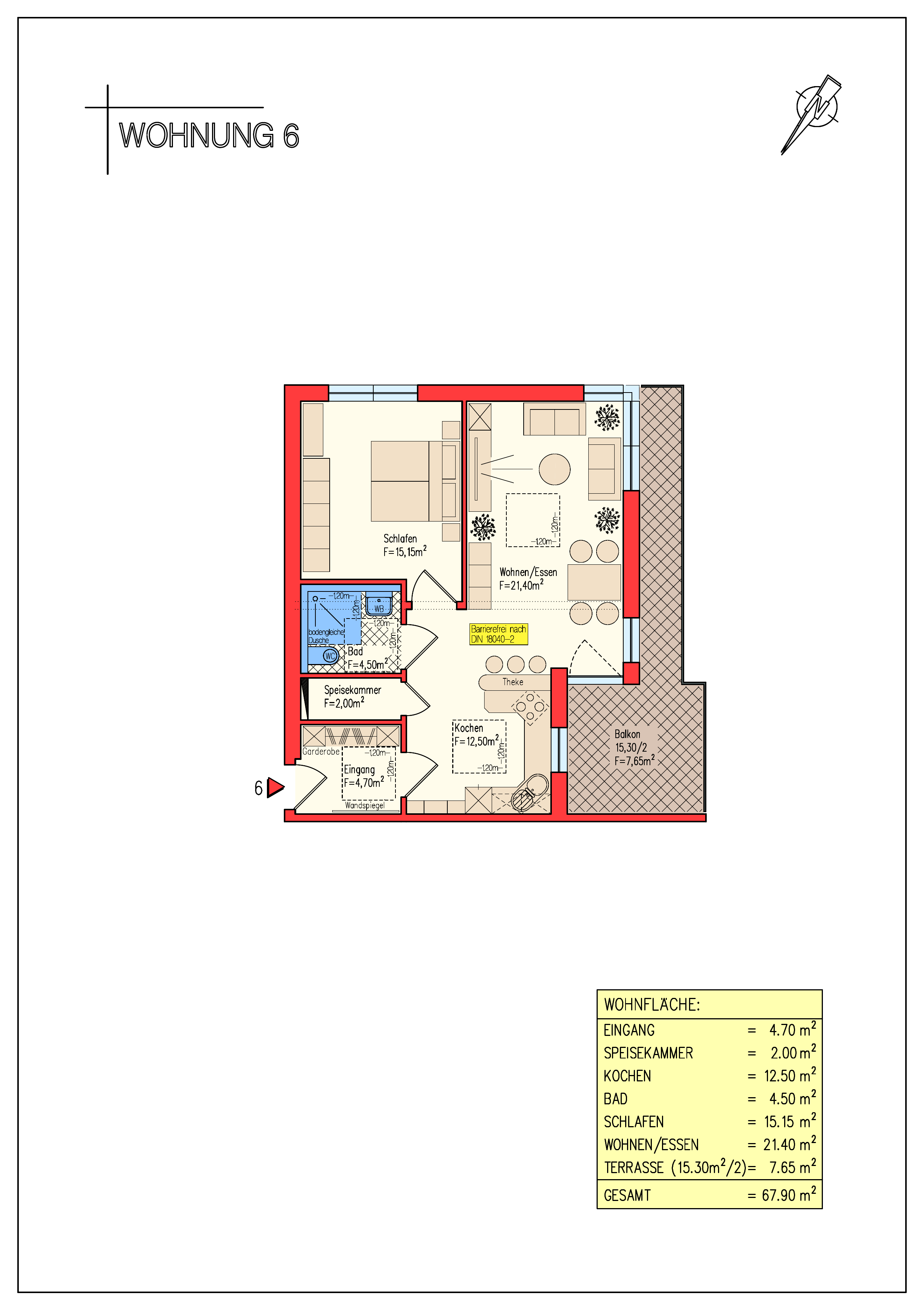 Grundriss Wohnung 6
